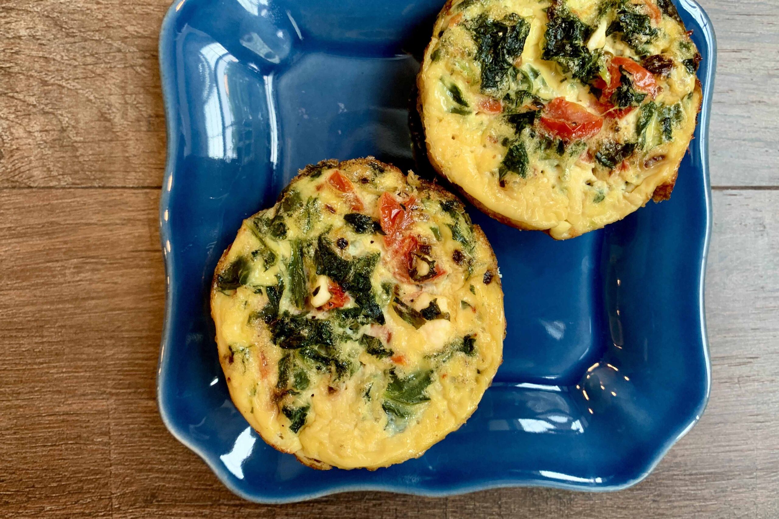 Kale-Tomato-Feta Egg Muffins