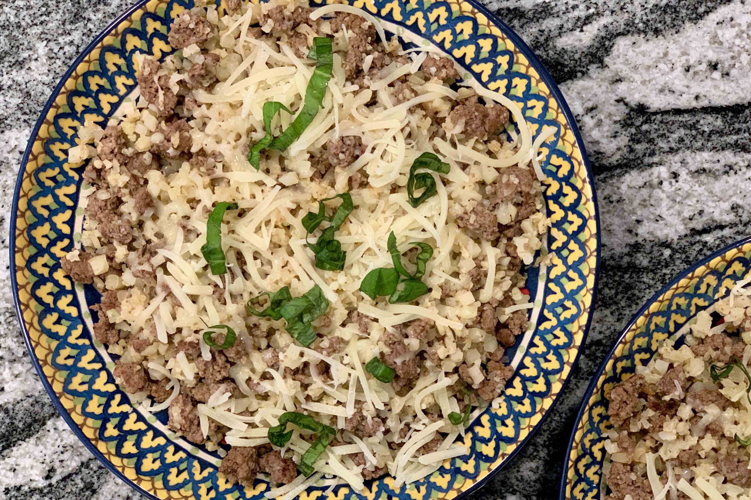 Cheesy Beef and Cauliflower Skillet