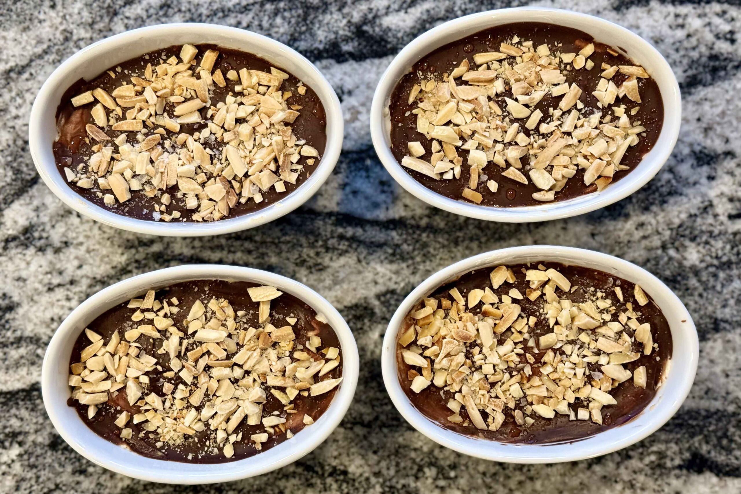 Chocolate-Almond Frozen Greek Yogurt Cups